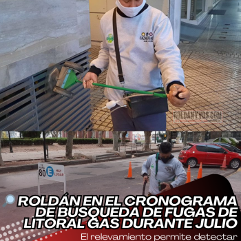 Roldan en el cronograma de Litoral Gas en Julio